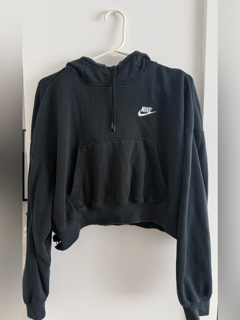 Nike Black Cropped Hoodie